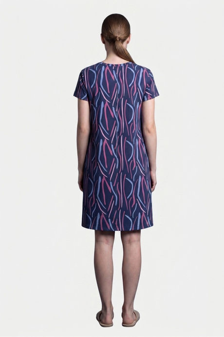 Sweet Dreams Abstract Printed Short Nightdress - Iconic Navy — image 2